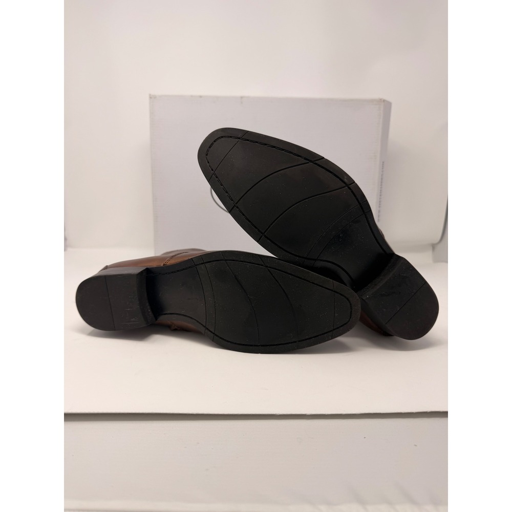 Steve Madden Santos Men's Brown Leather Chelsea Ankle Boots Size 7M New - Picture 8 of 16